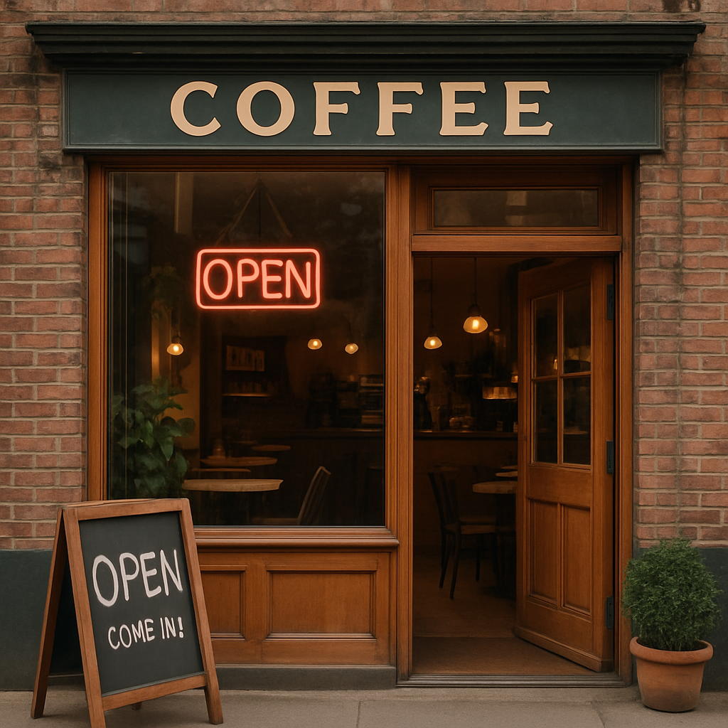 Coffee shop open for business-1